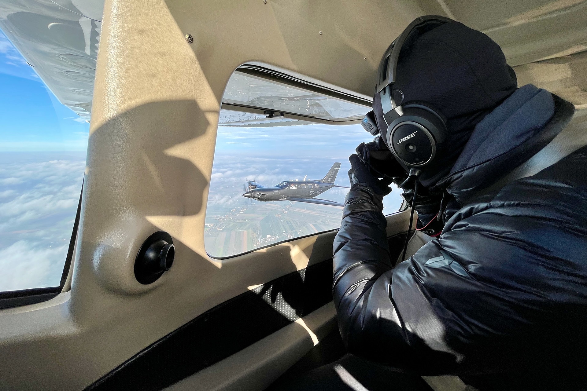 Photographer at altitude