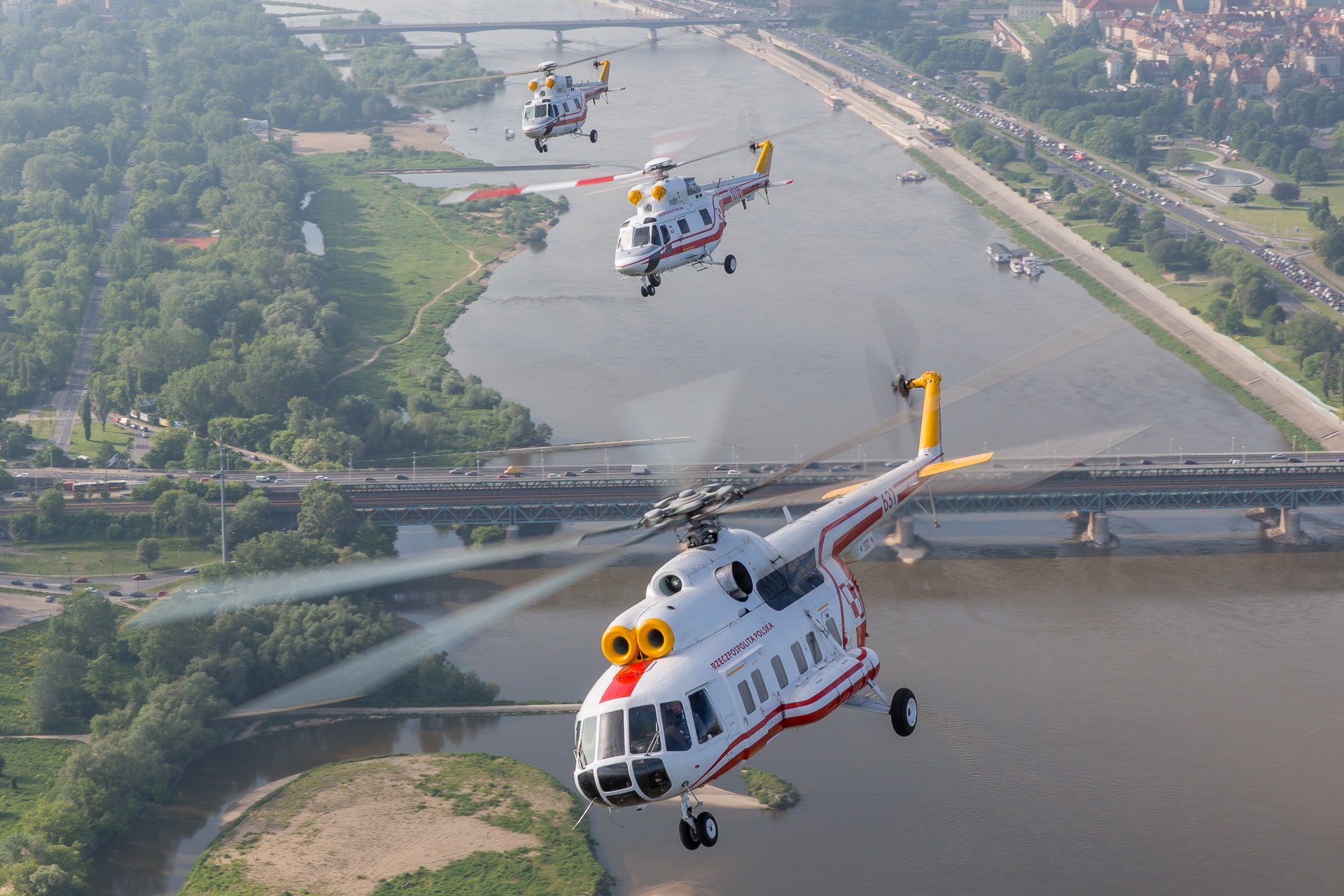 Mil Mi-8 and PZL W-3 Polish Air Force
