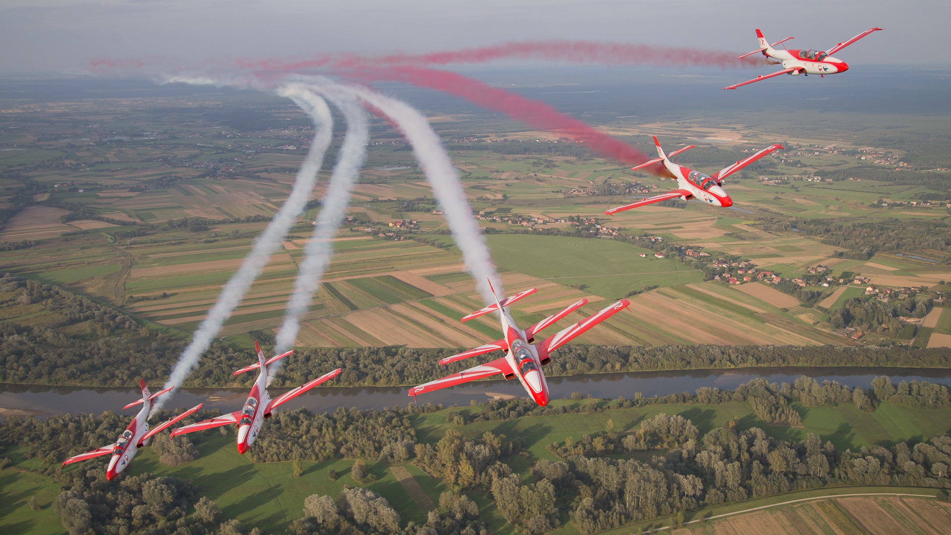 White-Red Sparks Polish Air Force