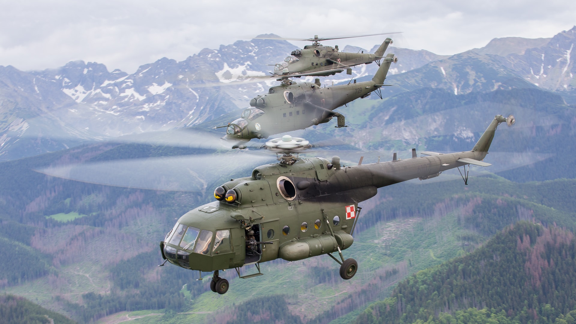 Mil Mi-17 and Mil Mi-24 Polish Air Force