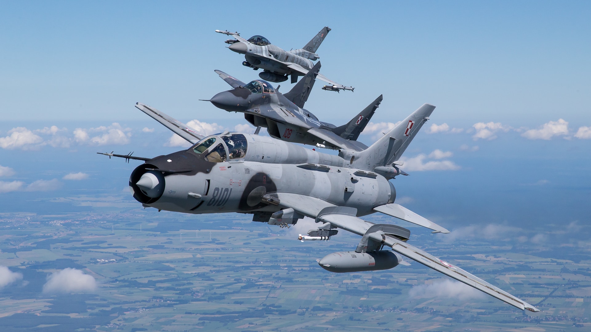 Su-22, MiG-29, F-16 Polish Air Force